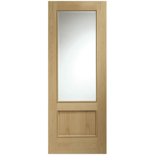 XL Joinery Andria Clear Lacquer Oak 1-Panel 1-Lite Internal Glazed Door