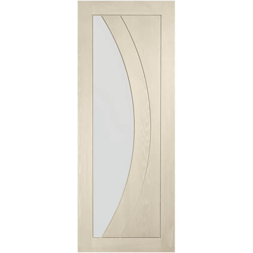 XL Joinery Salerno Blanco Oak 2-Panels 1-Lite Internal Glazed Fire Door