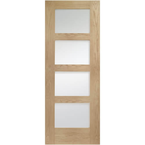 XL Joinery Severo Clear Lacquer Oak 4-Lites Internal Glazed Door