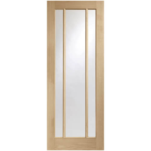 XL Joinery Worcester Clear Lacquer Oak 3-Lites Internal Glazed Fire Door