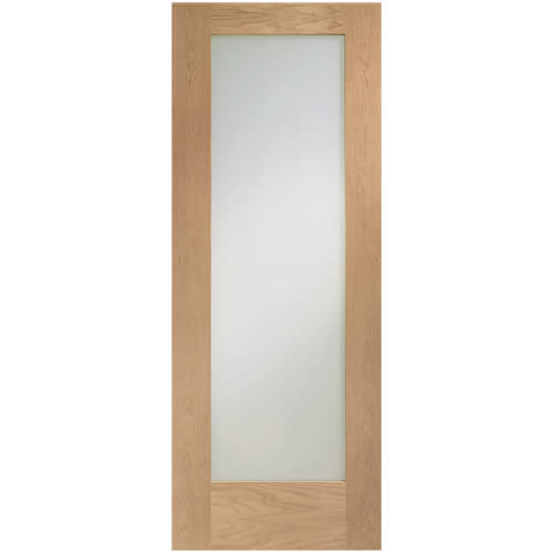 XL Joinery Pattern 10 Clear Lacquer Oak 1-Lite Internal Obscure Glazed Door