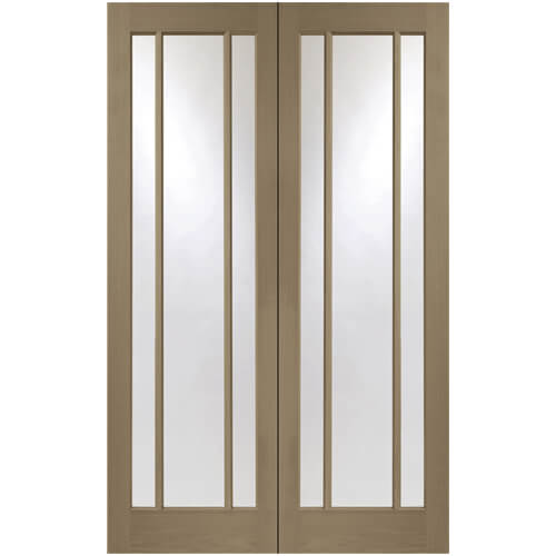 XL Joinery Worcester Cappuccino Oak 6-Lites Internal Glazed Door Pair