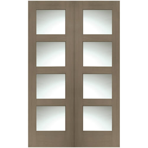 XL Joinery Severo Cappuccino Oak 8-Lites Internal Glazed Door Pair