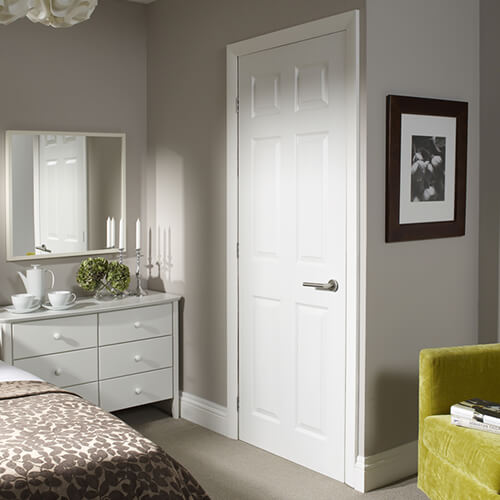 XL Joinery Colonist Pre-Finished White Moulded 6-Panels Internal Door