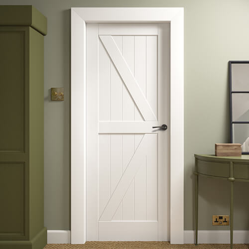 XL Joinery Cottage White Primed 2-Panels Internal Door