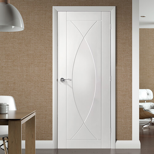 XL Joinery Pesaro White Primed 5-Panels Internal Door