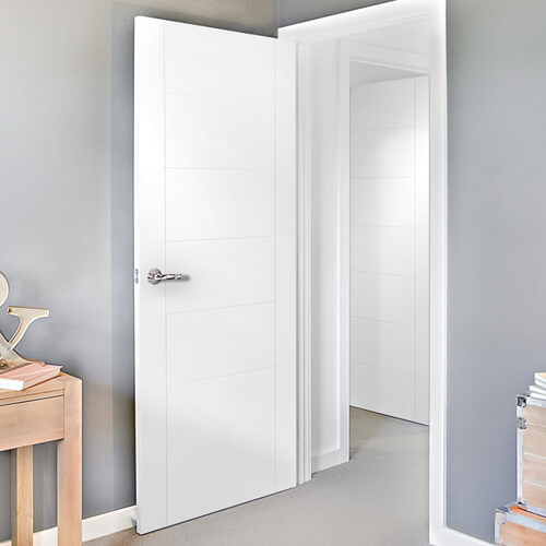 XL Joinery Palermo White Primed 7-Panels Internal Fire Door