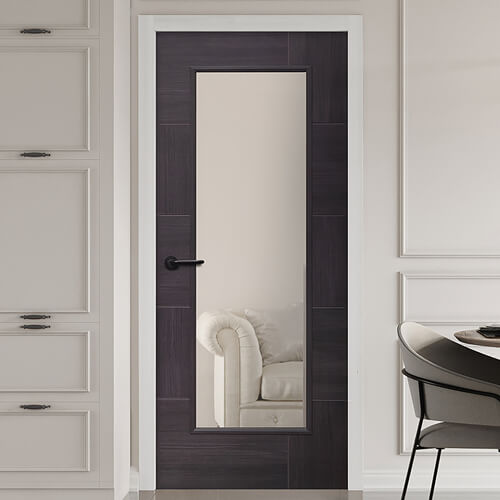 XL Joinery Ravenna Umber Grey Laminate Internal Glazed Door