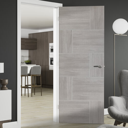 XL Joinery Ravenna White Grey Laminate Internal Door