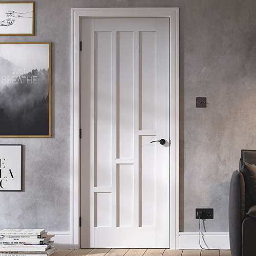 LPD Coventry White Primed 6-Panels Internal Door