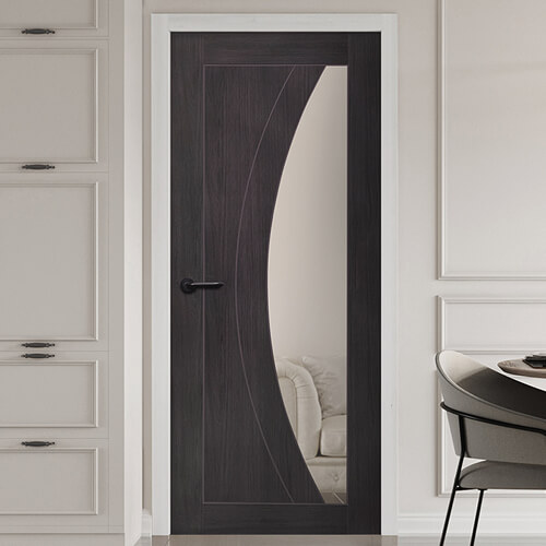 XL Joinery Salerno Laminate Umber Grey Internal Glazed Door
