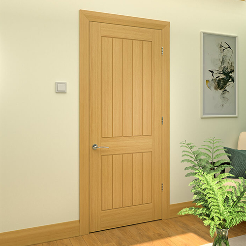Deanta Ely Pre-Finished Oak 2-Panels Internal Door