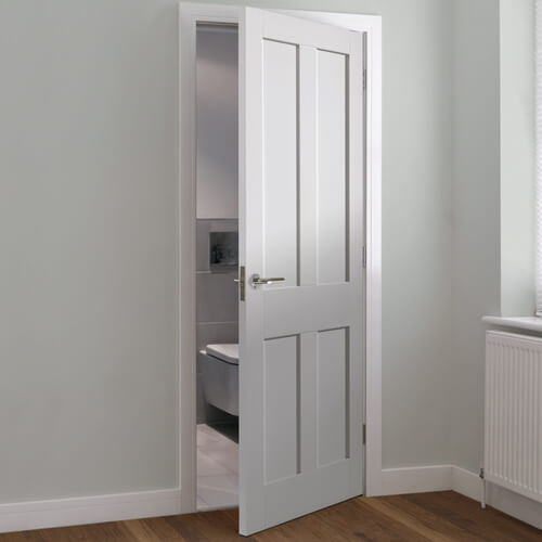 JB Kind Rushmore White Primed 4-Panels Internal Fire Door