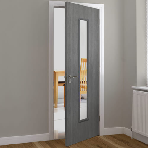 JB Kind Pintado Laminated Grey 1-Lite Internal Glazed Door