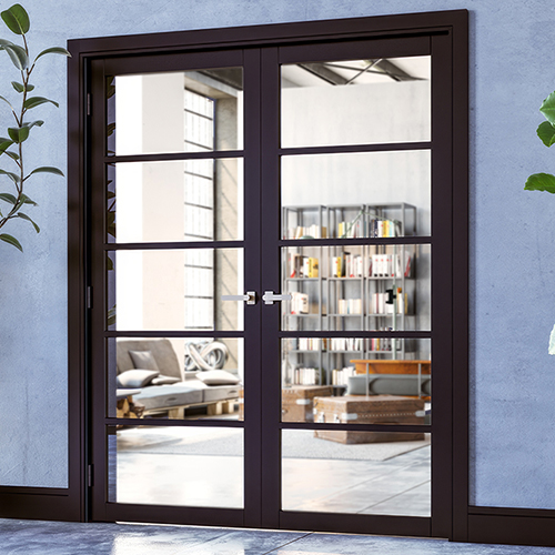Deanta Shoreditch Pre-Finished Black 5-Lites Internal Glazed Door
