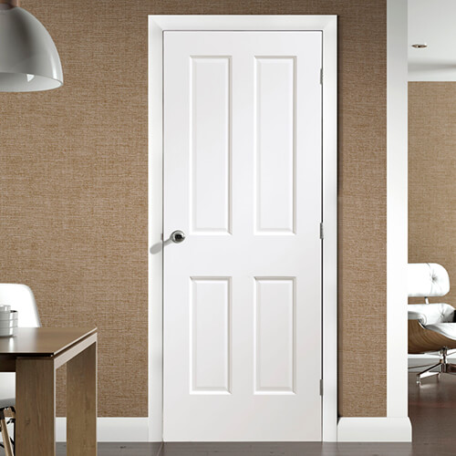 XL Joinery Victorian Pre-Finished White 4-Panels Internal Door