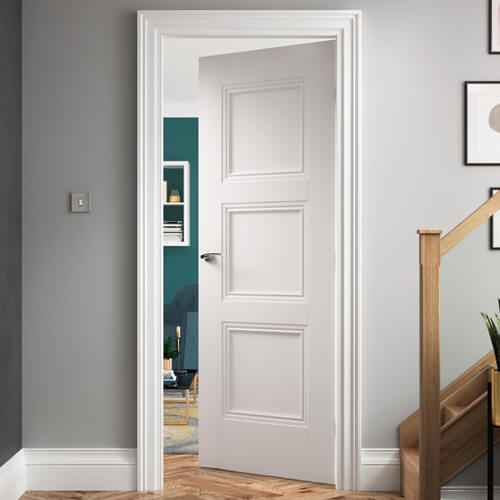 JB Kind Catton White Primed 3-Panels Internal Door