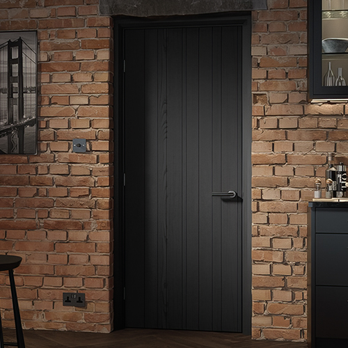 LPD Montreal Laminate Fully Finished Black Ash Internal Fire Door