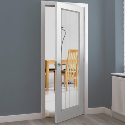 JB Kind Cottage White Primed 1-Lite Internal Glazed Door