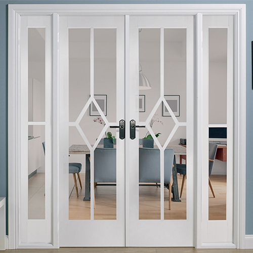 LPD Reims W6 White Primed Room Divider Glazed Door Set