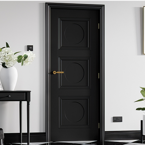 LPD Antwerp Black Primed 3-Panels Internal Door