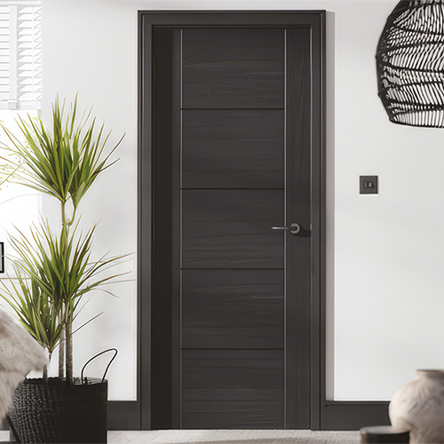 LPD Vancouver Pre-Finished Charcoal Black 5-Panels Internal Door