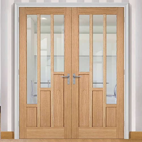LPD Coventry Pre-Finished Oak 6-Lites Internal Glazed Door Pair