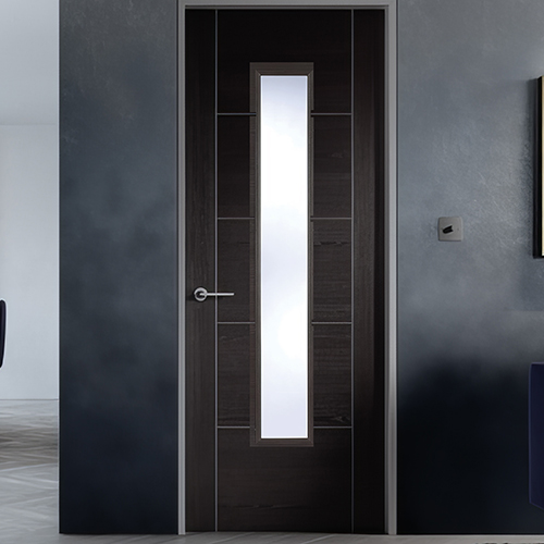 LPD Vancouver Laminate Dark Grey 5-Panels 1-Lite Internal Glazed Door