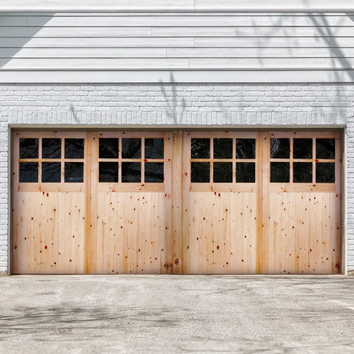LPD Un-Finished Solid Redwood 6-Lites External Obscure Glazed Garage Door