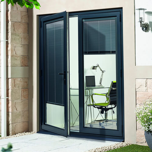 LPD Aluvu Pre-Finished Anthracite-Grey External French Door Set