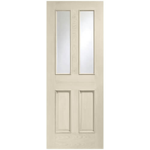XL Joinery Malton Blanco Oak 2-Panels 2-Lites Internal Glazed Door