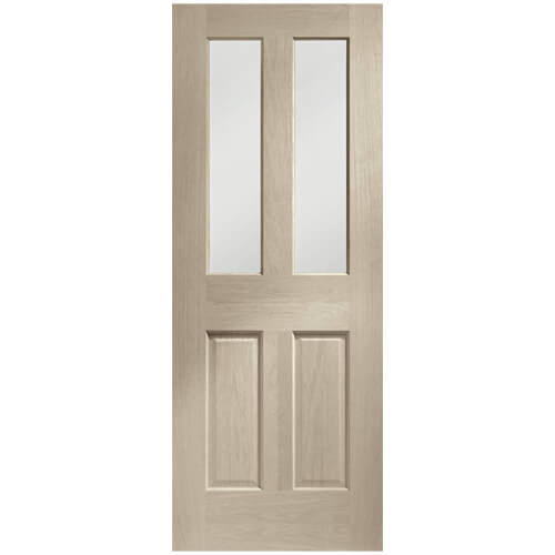 XL Joinery Malton Crema Oak Internal Glazed Fire Door