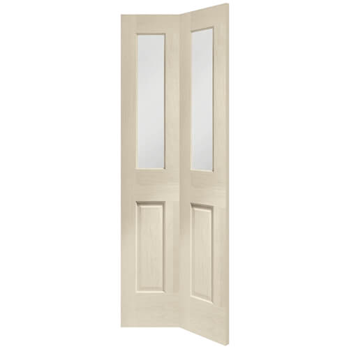 XL Joinery Malton Blanco Oak 2-Panels 2-Lites Internal Bi-Fold Glazed Door