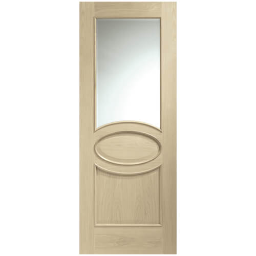 XL Joinery Calabria Latte Oak 2-Panels 1-Lite Internal Glazed Door