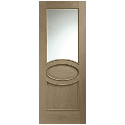 XL Joinery Calabria Cappuccino Oak 2-Panels 1-Lite Internal Glazed Door