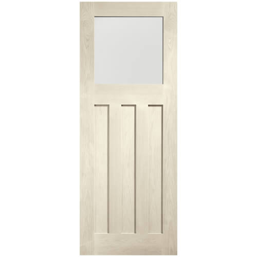 XL Joinery DX Blanco Oak 3-Panels Internal Obscure Glazed Door