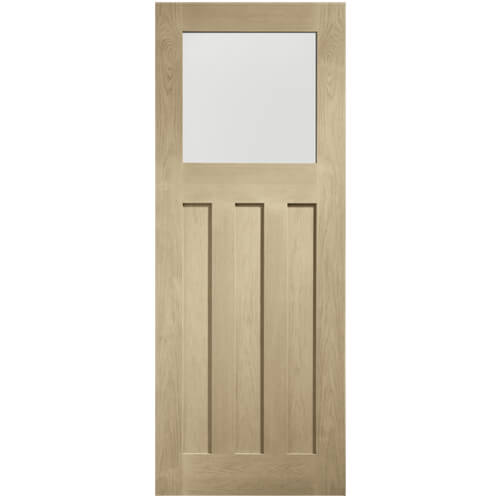 XL Joinery DX Latte Oak 3-Panels Internal Obscure Glazed Door