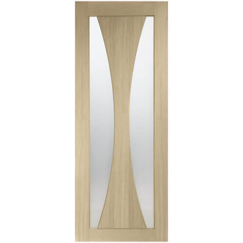 XL Joinery Verona Latte Oak 1-Panel 2-Lites Internal Glazed Door