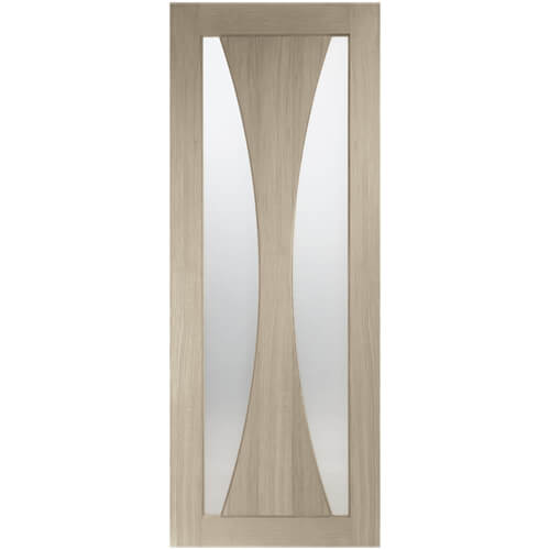 XL Joinery Verona Crema Oak 1-Panel 2-Lites Internal Glazed Door