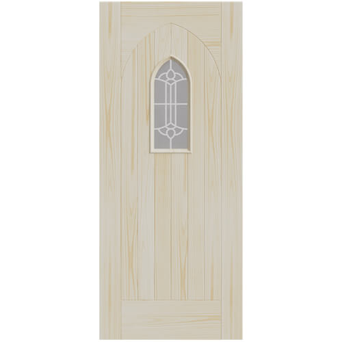 XL Joinery Westminster Un-Finished Accoya 6-Panels 1-Lite External Screen Printed Glazed Door