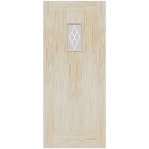 XL Joinery Chancery Un-Finished Accoya 6-Panels 1-Lite External Screen Printed Glazed Door