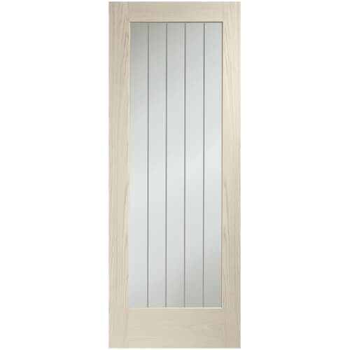 XL Joinery Suffolk Essential Pattern 10 Blanco Oak 1-Lite Internal Clear Etched Glazed Door