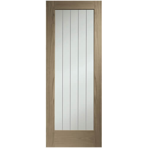 XL Joinery Suffolk Essential Pattern 10 Cappuccino Oak 1-Lite Internal Clear Etched Glazed Door