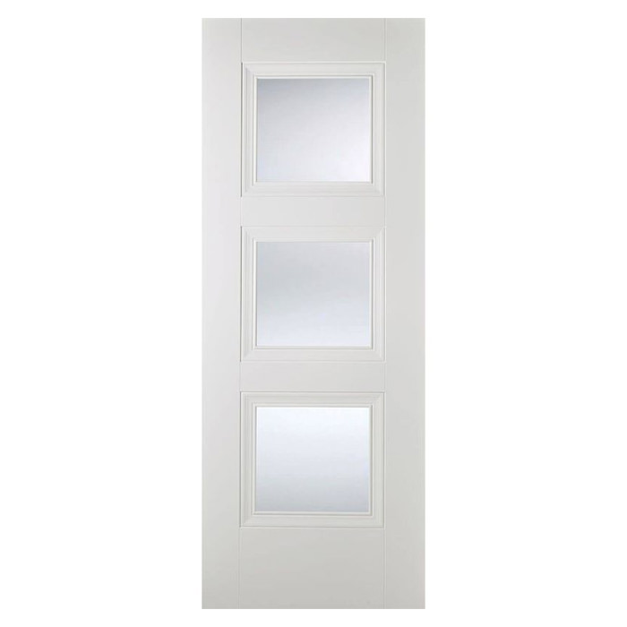 LPD Amsterdam White Primed 3-Lites Internal Glazed Door