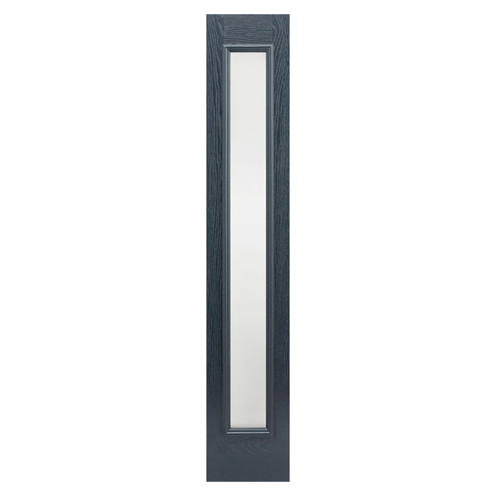 LPD Pre-Finished Grey 1-Lite External Frosted Glazed Sidelight