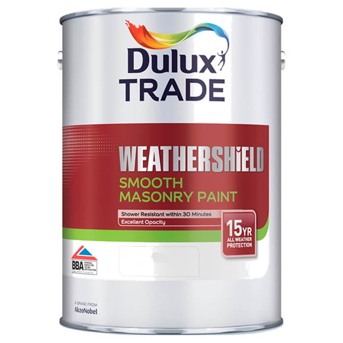  Dulux  Trade Weathershield  Smooth Masonry Exterior Paint  5L 