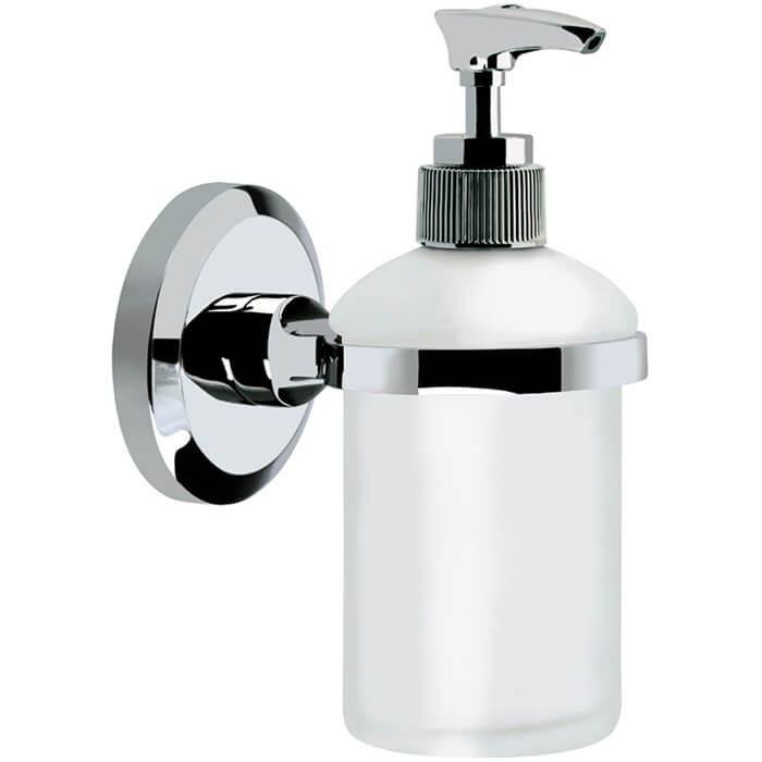 Bristan Solo Wall Mounted Frosted Glass Soap Dispenser