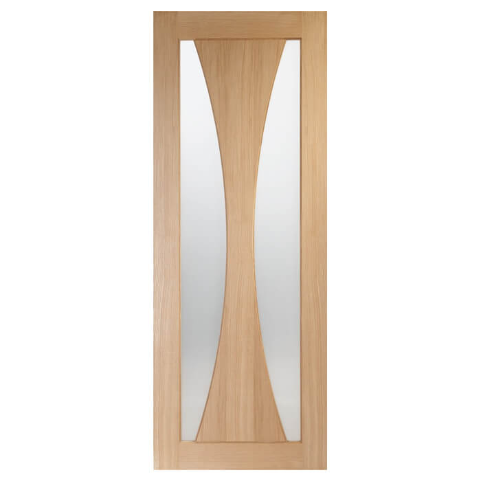 XL Joinery Verona Pre-Finished Oak 3-Panels 2-Lites Internal Glazed Door