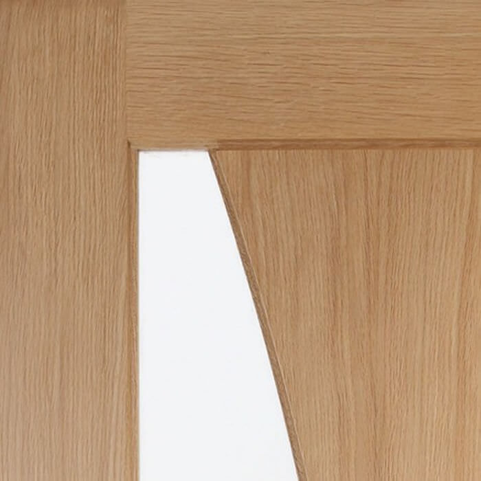 XL Joinery Verona Un-Finished Oak 1-Panel 2-Lites Internal Glazed Fire Door