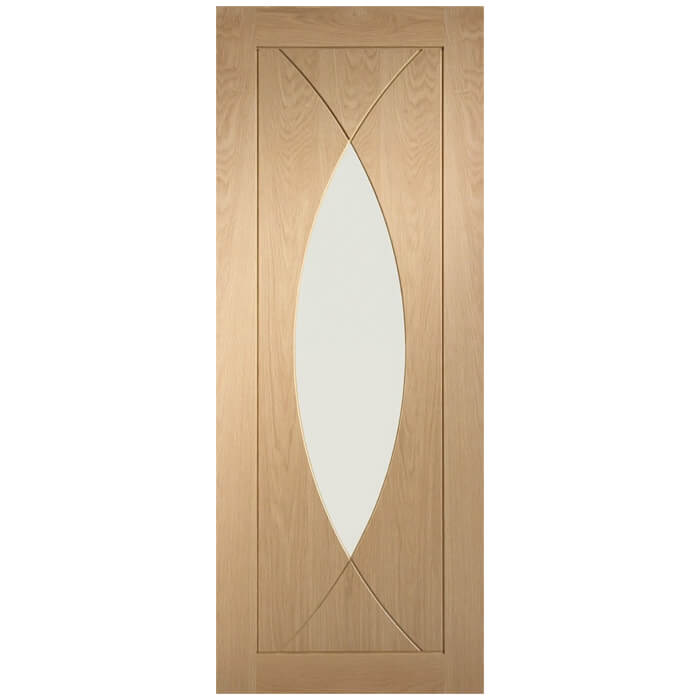 XL Joinery Pesaro Un-Finished Oak 4-Panels 1-Lite Internal Glazed Door